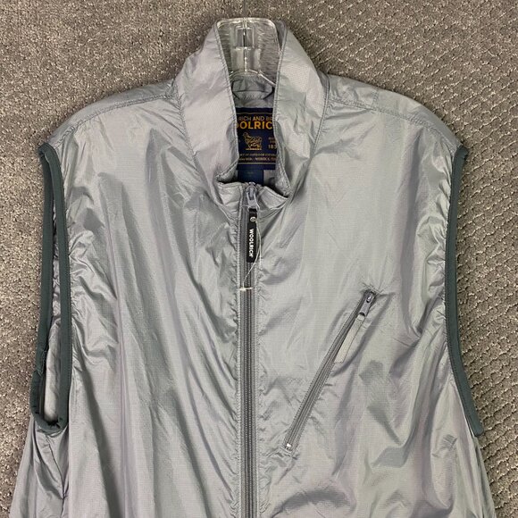 NWT Woolrich Pack It Vest Windbreaker Packable Men's Large Gray Hiking running - Picture 2 of 13